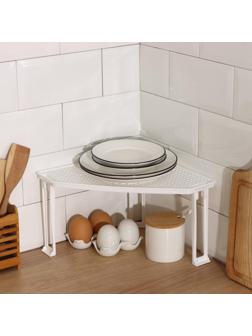 Подставка угловая «Лофт», 26,3×26,3×17,1 см, на пластиковых ножках, цвет белый