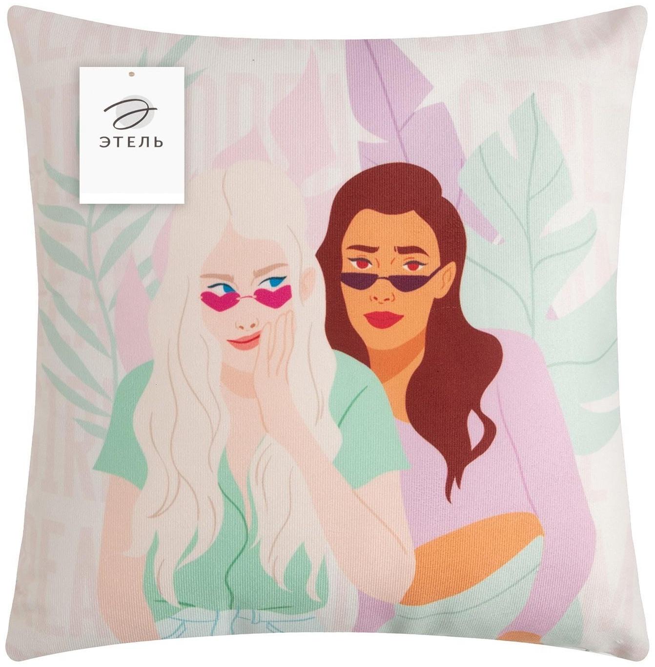 Подушка Этель Dream girl, 40х40 см, 100% п/э, велюр