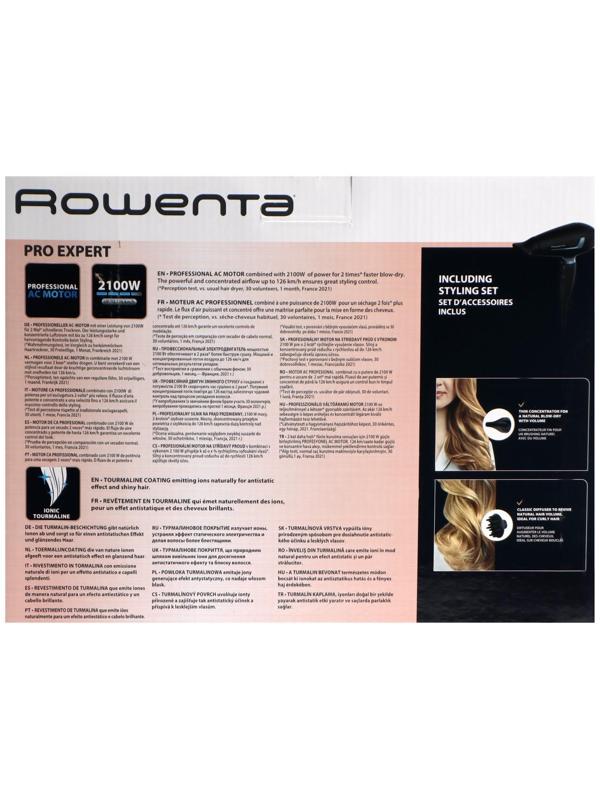 Фен Rowenta CV8820F0, AC мотор, 2100 Вт, 3 температуры, 2 скорости, хол. воздух, шнур 1.8 м