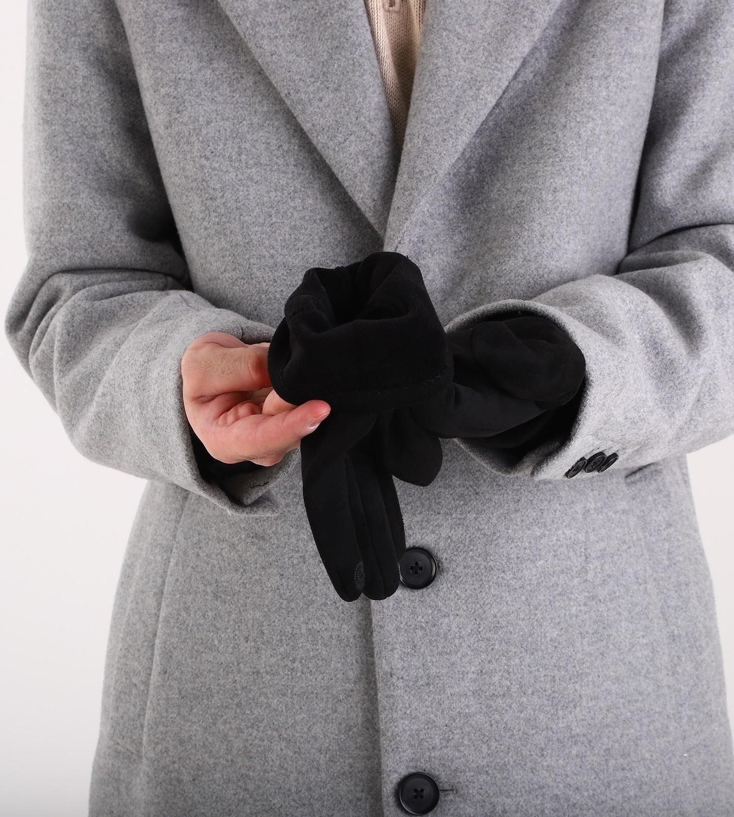 Перчатки мужские, безразмерные, без утеплителя, цвет чёрный