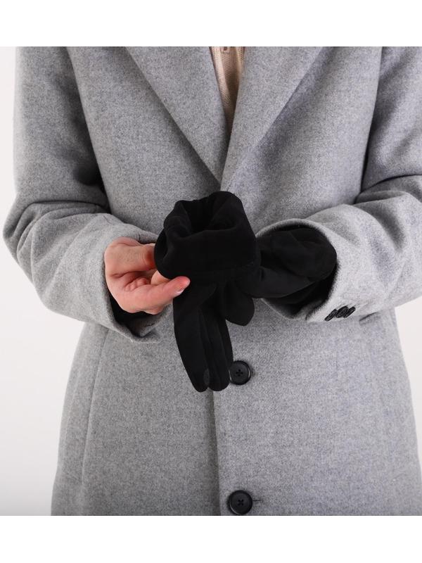 Перчатки мужские, безразмерные, без утеплителя, цвет чёрный