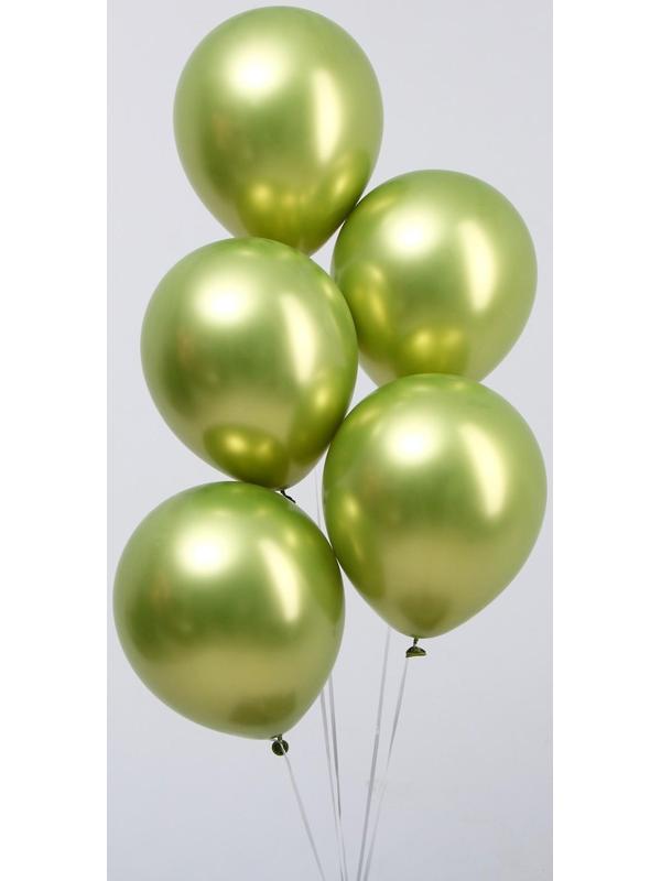 Шар латексный 12“, хром, набор 100шт, цвет фруктовый зеленый