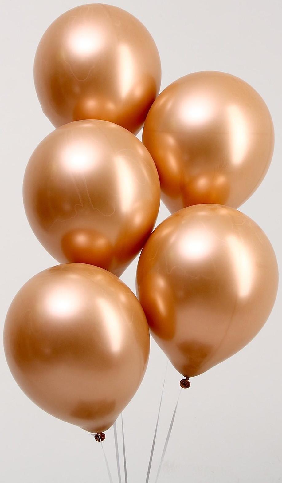 Шар латексный 12“, хром, набор 25 шт, цвет мягкая бронза