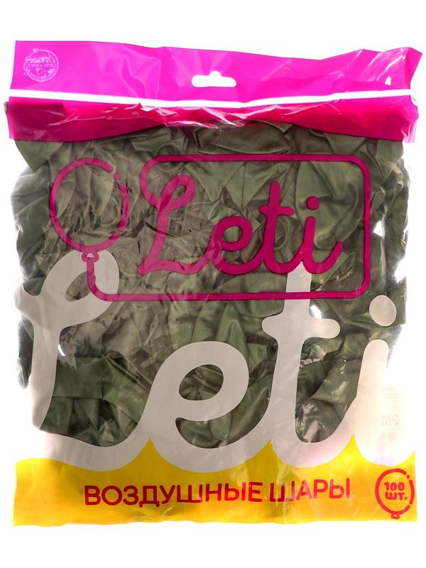 Шар латексный 9“, хром, набор 100 шт, цвет натуральный зеленый