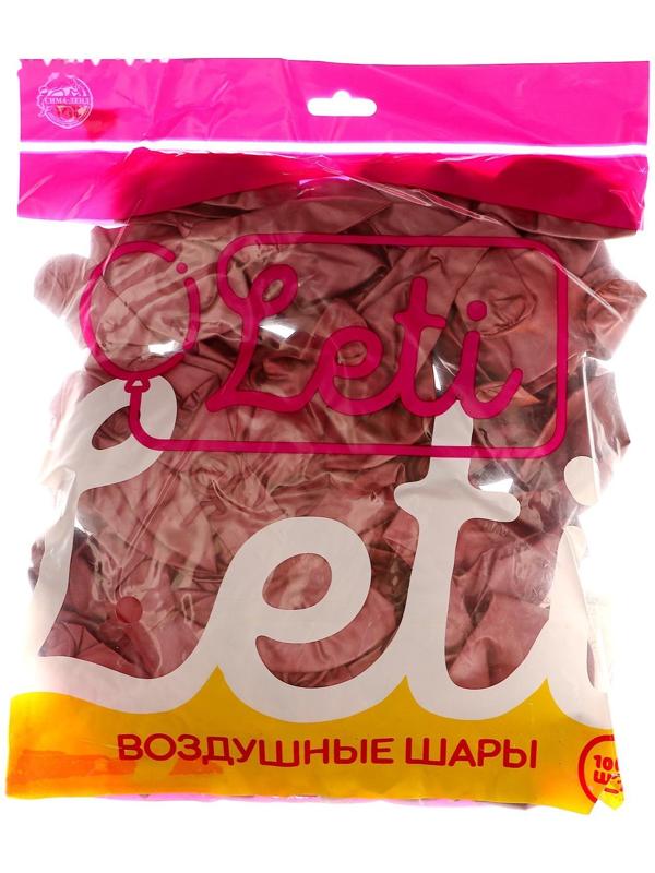 Шар латексный 9“, хром, набор 100 шт, цвет насыщенный бордо