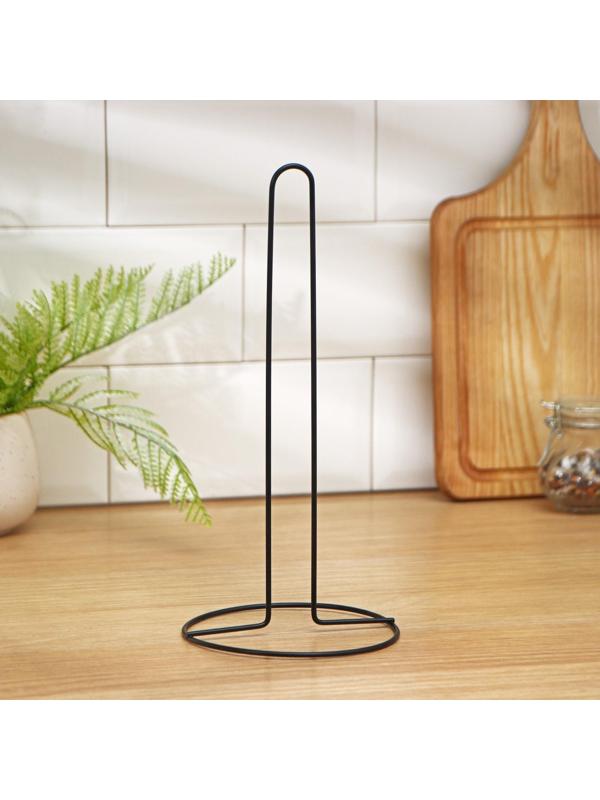 Подставка под бумажные полотенца Доляна, 28×13×13, цвет чёрный