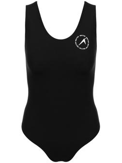 Купальник слитный, классика, спортивный, цвет чёрный, р. 44