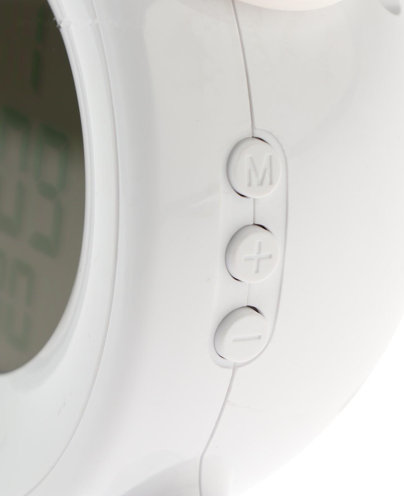 Часы-будильник RITMIX CAT-057, календарь, подсветка, 3хААА, белые