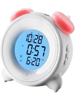 Часы-будильник RITMIX CAT-057, календарь, подсветка, 3хААА, белые