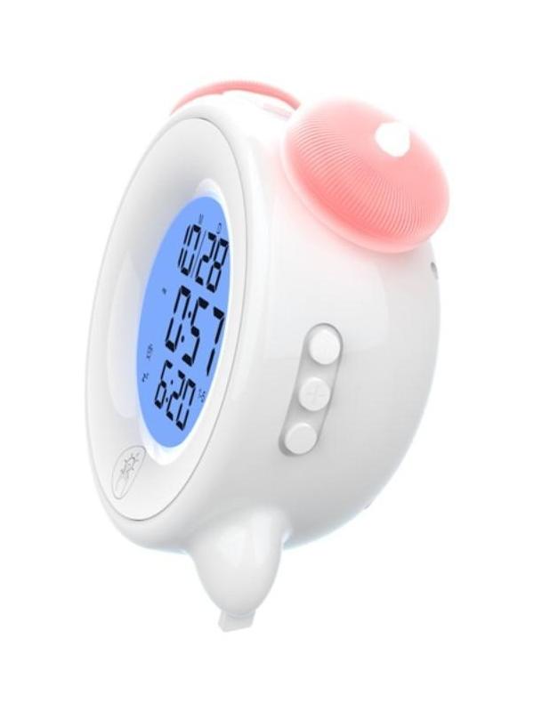 Часы-будильник RITMIX CAT-057, календарь, подсветка, 3хААА, белые