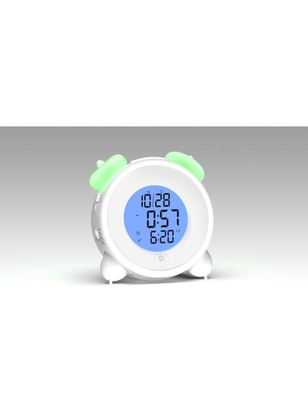 Часы-будильник RITMIX CAT-057, календарь, подсветка, 3хААА, белые