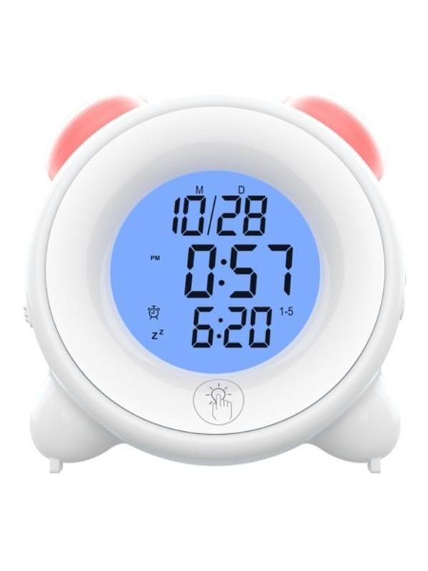 Часы-будильник RITMIX CAT-057, календарь, подсветка, 3хААА, белые