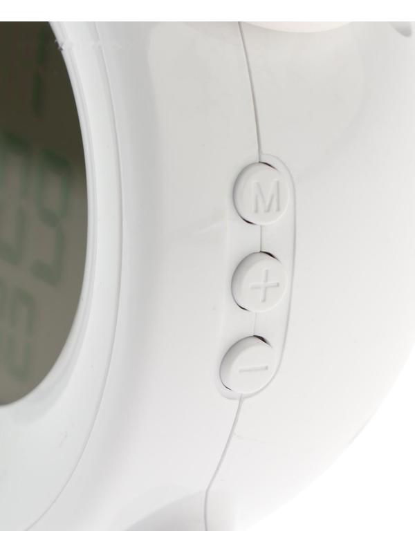 Часы-будильник RITMIX CAT-057, календарь, подсветка, 3хААА, белые