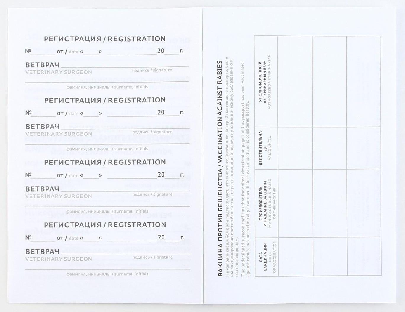 Ветеринарный паспорт международный универсальный паттерн «Сердце»