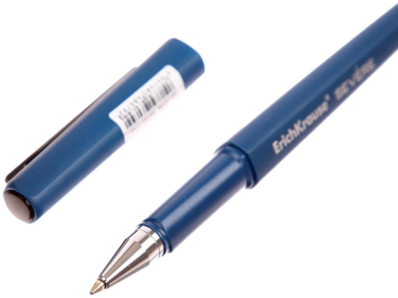 Ручка шариковая ErichKrause Severe, Ultra Glide Technology, узел 0,7 мм, чернила синие, корпус трехграный Soft-touch, супермягкое письмо