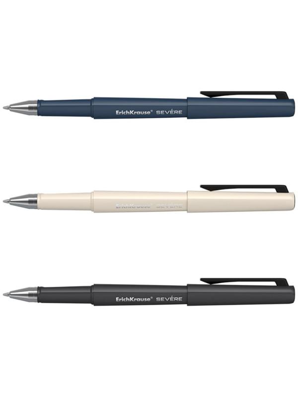 Ручка шариковая ErichKrause Severe, Ultra Glide Technology, узел 0,7 мм, чернила синие, корпус трехграный Soft-touch, супермягкое письмо