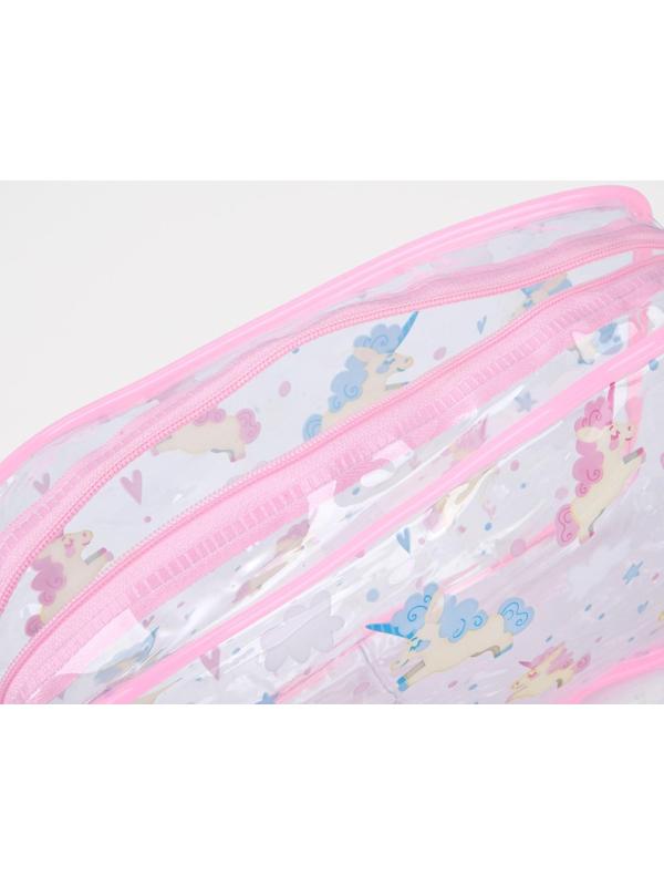 Косметичка на молнии, цвет розовый