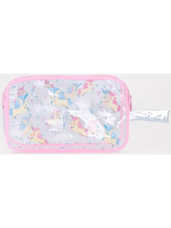 Косметичка на молнии, цвет розовый