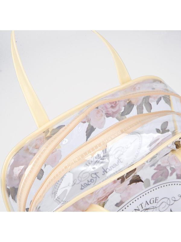 Косметичка на молнии, цвет бежевый