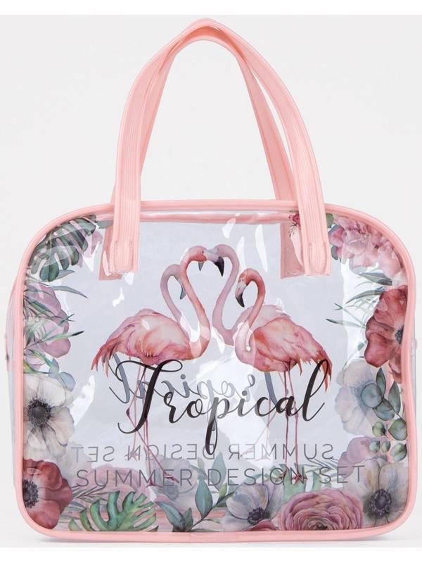 Косметичка на молнии, цвет розовый