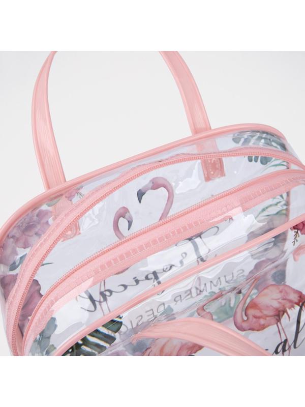 Косметичка на молнии, цвет розовый