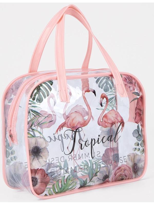 Косметичка на молнии, цвет розовый