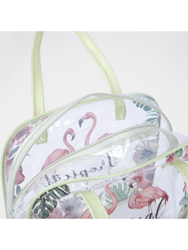 Косметичка на молнии, цвет зелёный