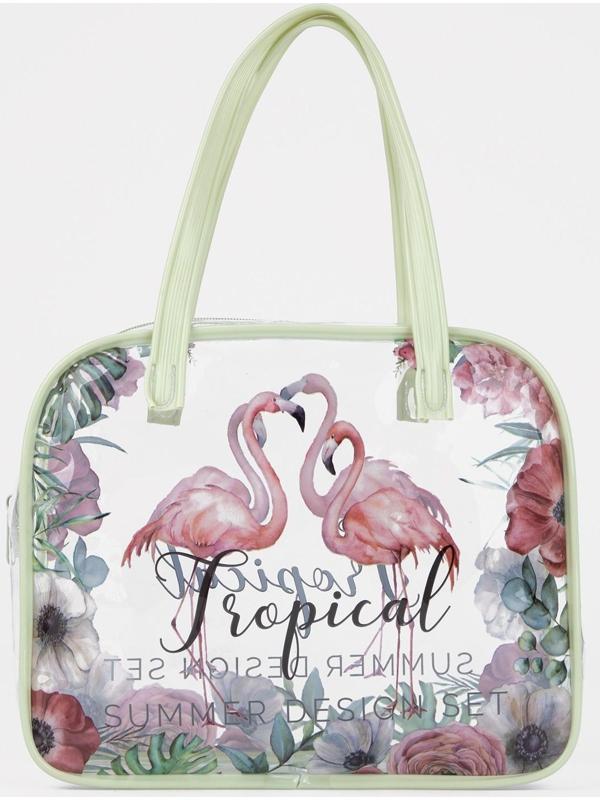 Косметичка на молнии, цвет зелёный