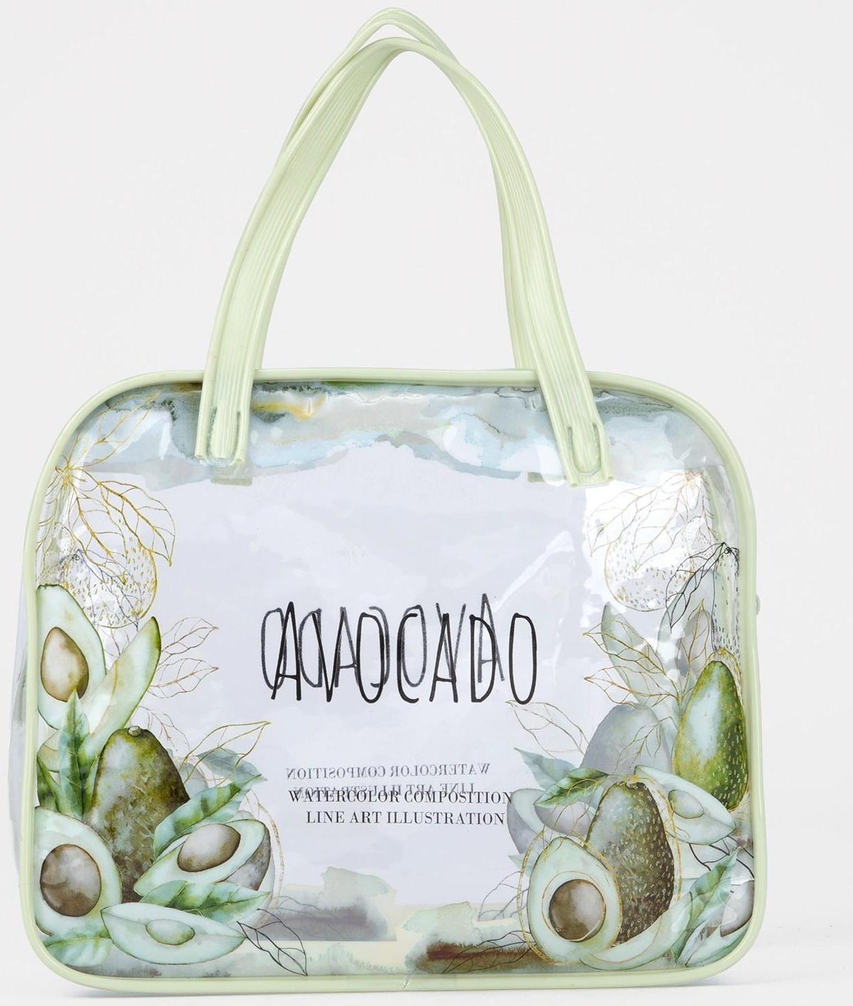 Косметичка на молнии, цвет зелёный