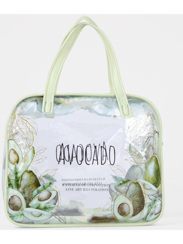 Косметичка на молнии, цвет зелёный