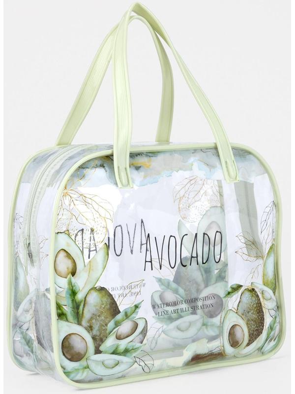 Косметичка на молнии, цвет зелёный