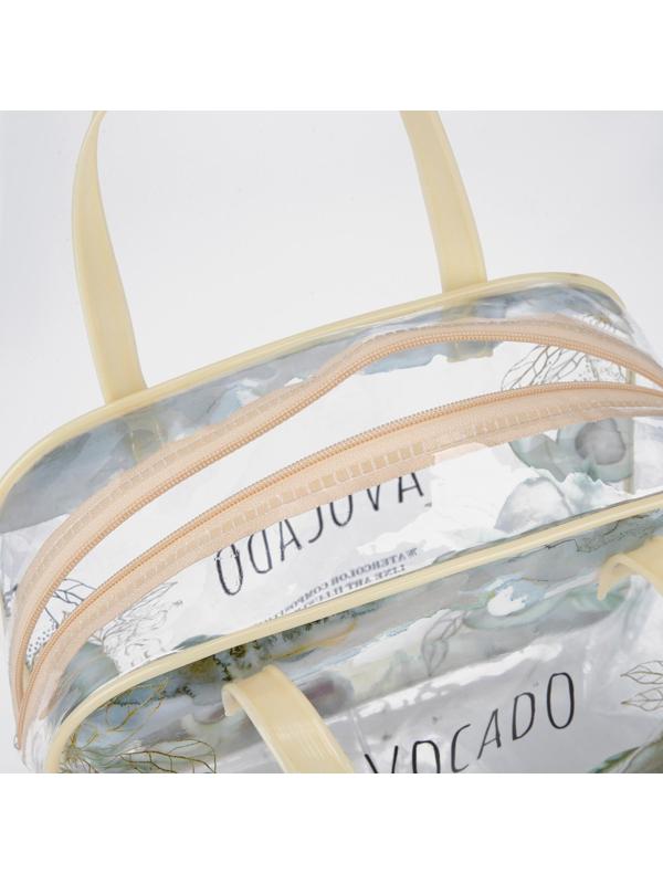 Косметичка на молнии, цвет бежевый