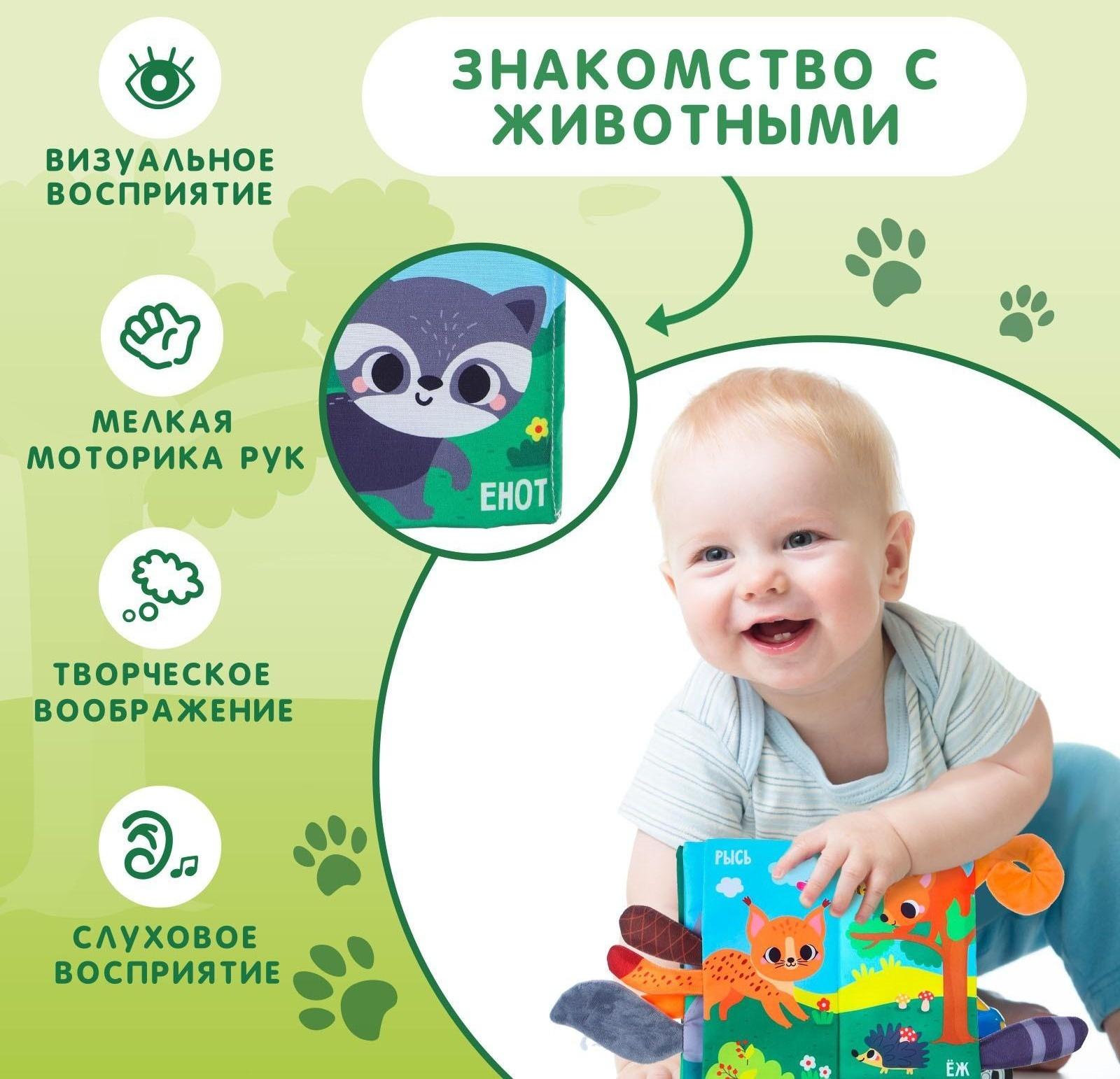 Книжка-шуршалка «Лесные животные»