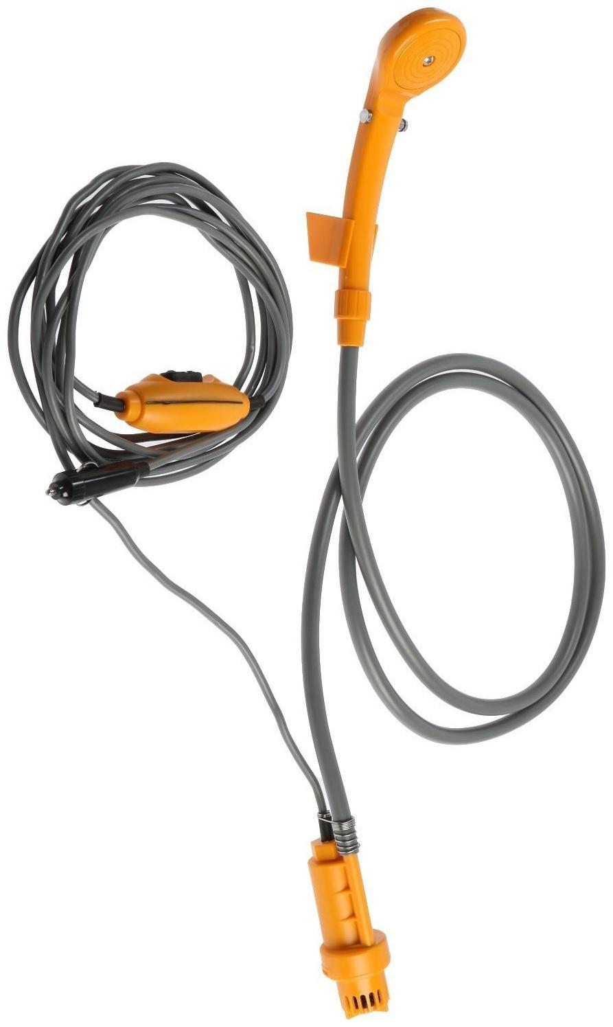 Автомобильный походный душ ZEIN: лейка, шланг, шнур для машины, помпа, крючок, держатель