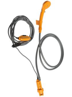 Автомобильный походный душ ZEIN: лейка, шланг, шнур для машины, помпа, крючок, держатель