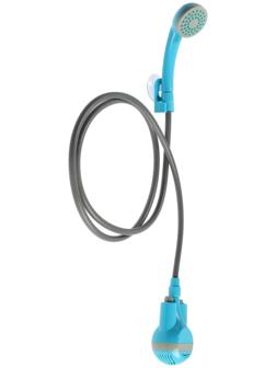 Портативный походный душ ZEIN: лейка, шланг, помпа с USB-кабелем, держатель, крючок