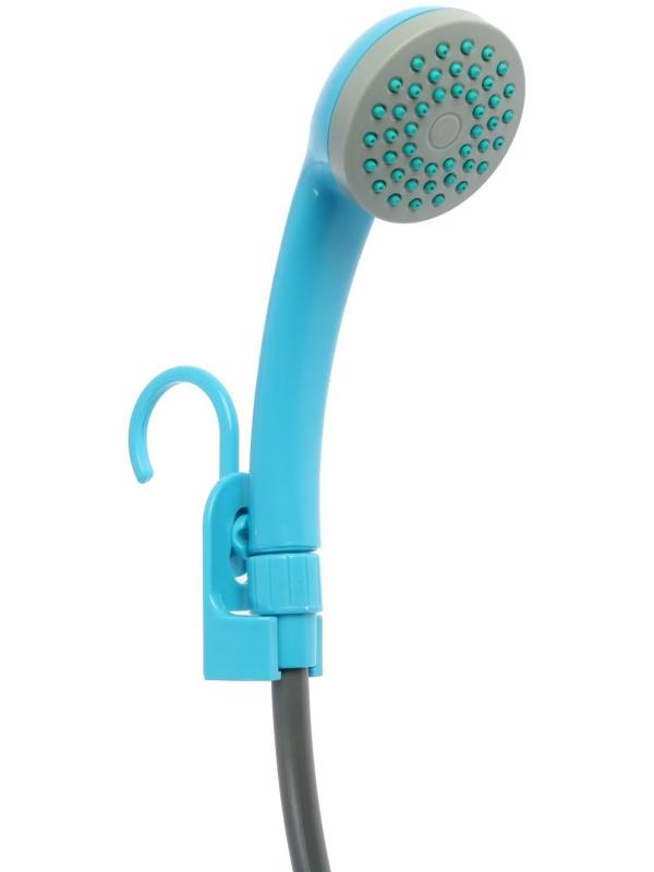 Портативный походный душ ZEIN: лейка, шланг, помпа с USB-кабелем, держатель, крючок