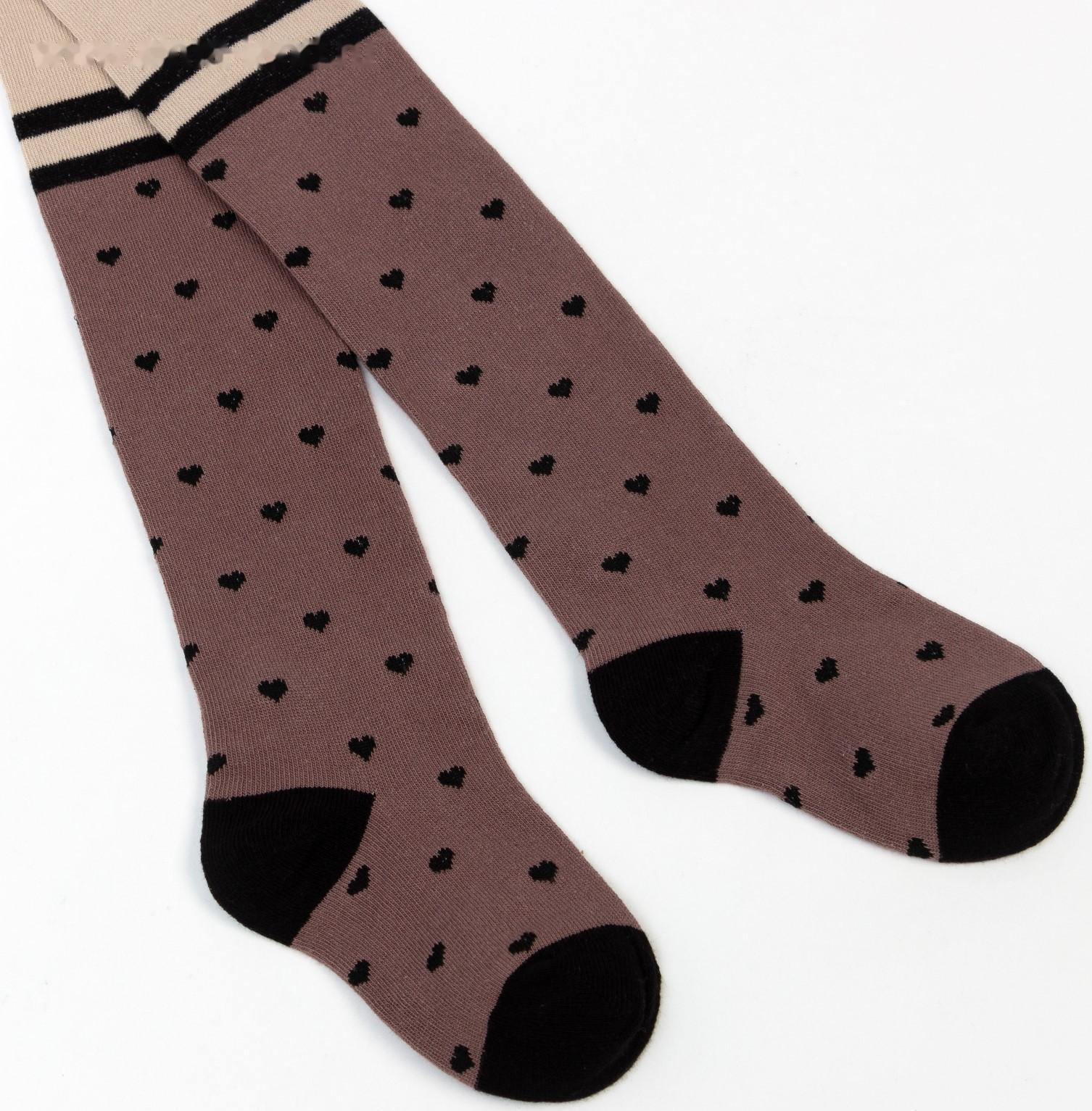 Колготки детские «Горошек», цвет бежевый, рост 104-110