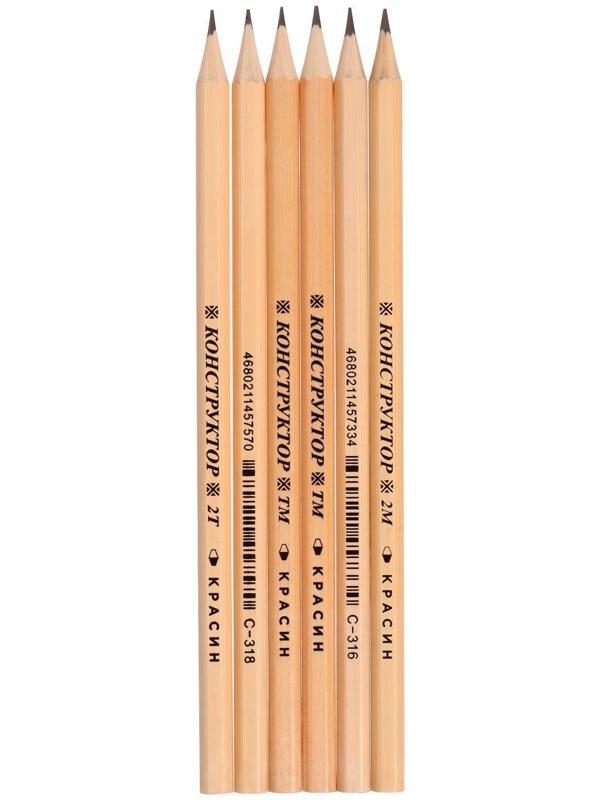 Набор карандашей ч/г 6шт Красин 