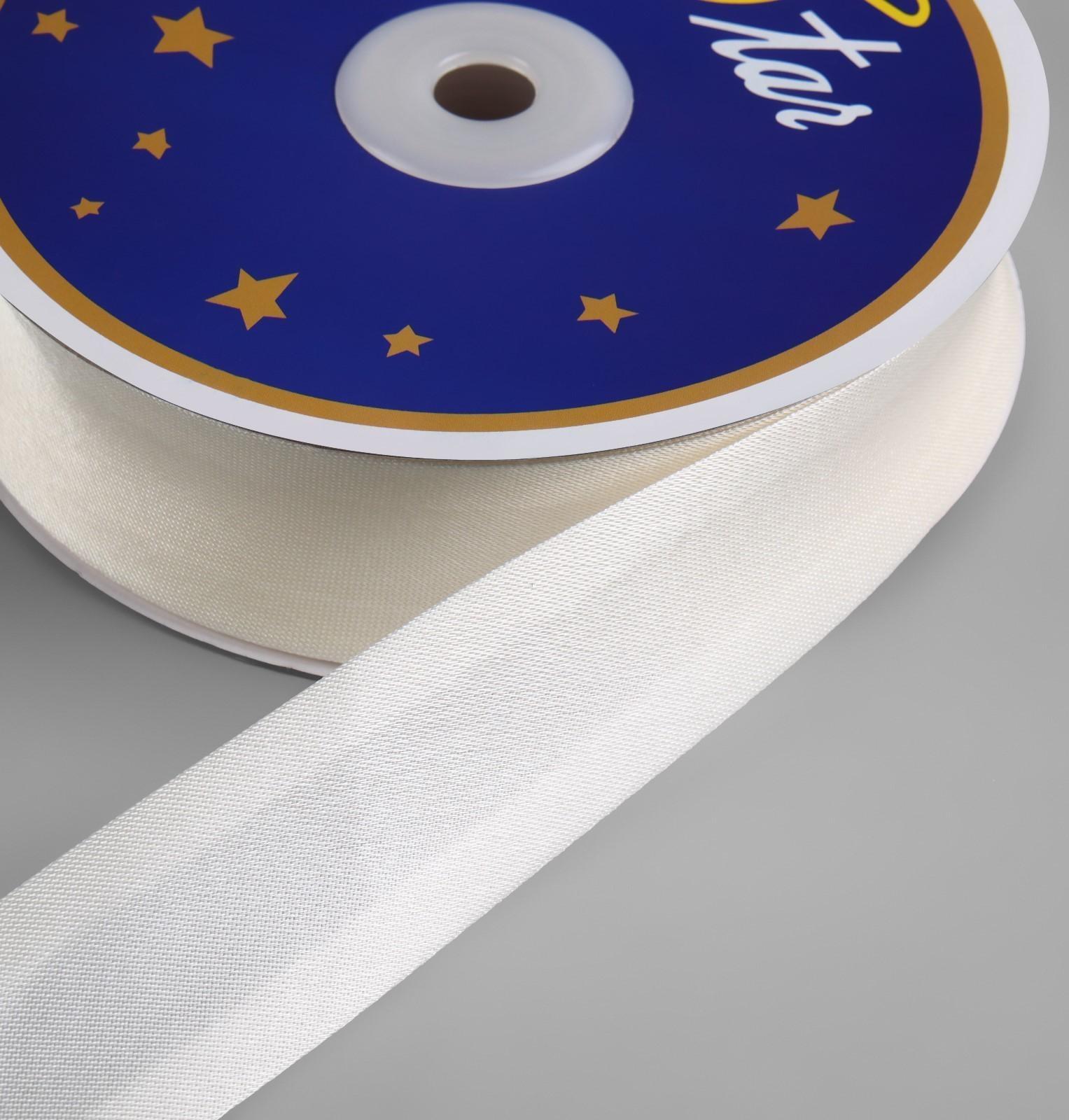 Косая бейка, 30 мм × 27 м, цвет молочный F102