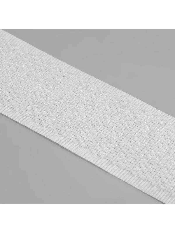 Липучка «Крючок», 25 мм × 25 м, цвет белый