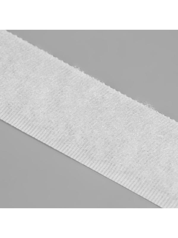 Липучка «Петля», 25 мм × 25 м, цвет белый