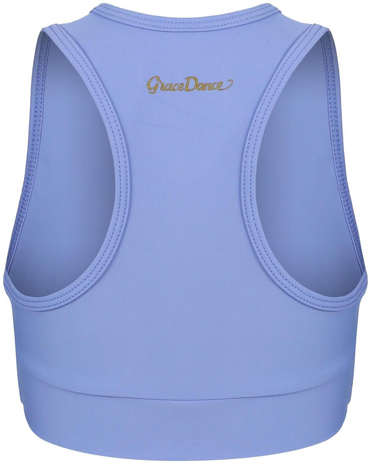 Топ-борцовка удлиненный Grace Dance, лайкра, цвет сирень, размер 28