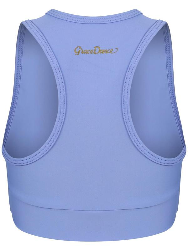 Топ-борцовка удлиненный Grace Dance, лайкра, цвет сирень, размер 28