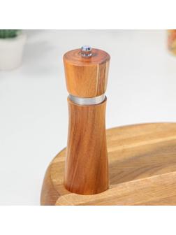 Мельница для специй Magistro Wooden, 5×16,5 см, керамический механизм