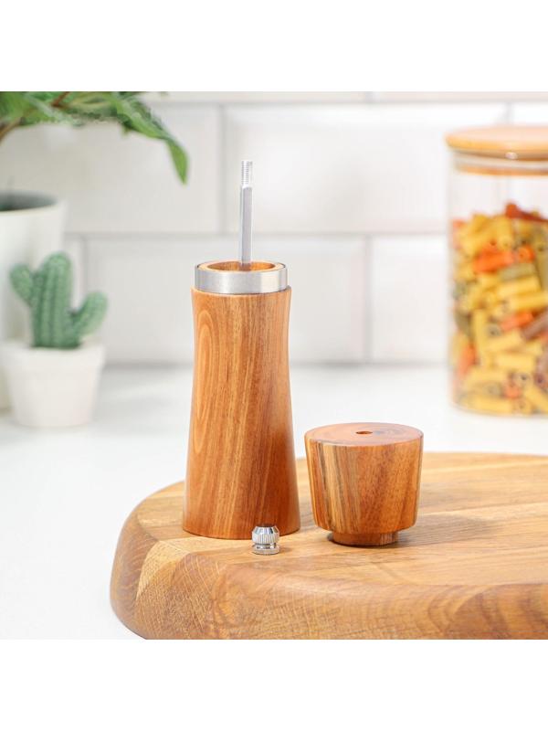 Мельница для специй Magistro Wooden, 5×16,5 см, керамический механизм
