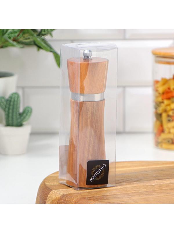 Мельница для специй Magistro Wooden, 5×16,5 см, керамический механизм