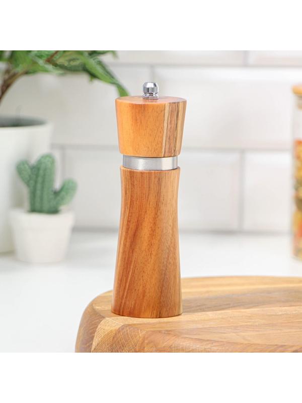 Мельница для специй Magistro Wooden, 5×16,5 см, керамический механизм