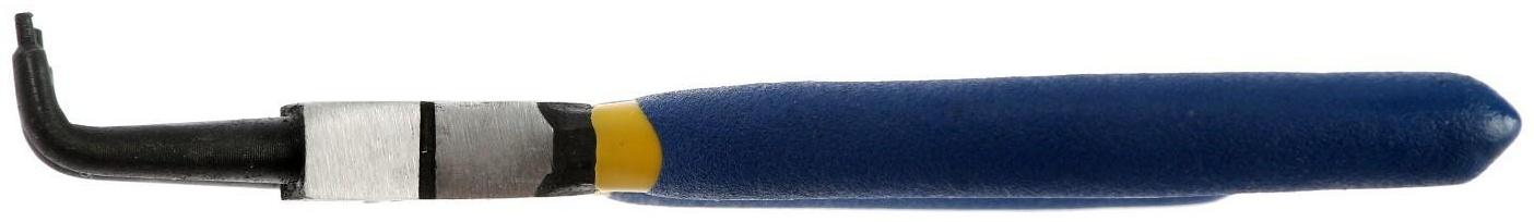 Съемник внутренних стопорных колец ТУНДРА, изогнутые губки на сжим, 150 мм