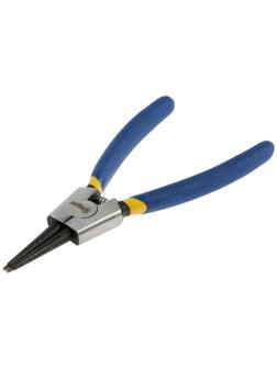 Съемник внешних стопорных колец ТУНДРА, прямые губки на разжим, 150 мм